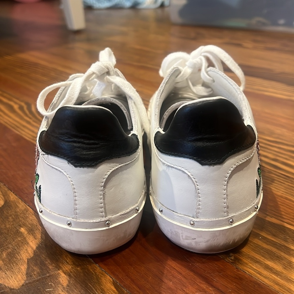 Floral Embroidered White Sneakers - Picture 2 of 12